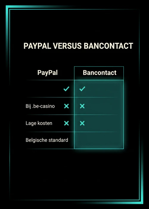 Afbeelding van het PayPal logo naast speelkaarten en casinofiches, symboliserend online casino betalingen in België.